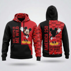 Mickey Mouse "She Keeps Me Wild" America 250 Years 3D Zip-Up Hoodie