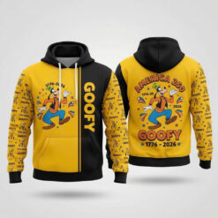 Celebrating America 250 Years Goofy 3D Pullover Hoodie