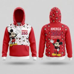 Celebrating America 250 Years Mickey Mouse 3D Printed Hoodie Sweatshirt for Men Women M834