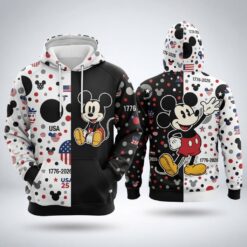 Mickey Mouse America 250 Years 3D Zip-Up Hoodie D97