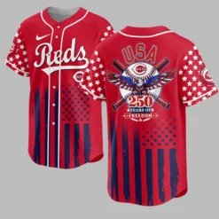 Cincinnati Reds USA 250 Patriotic Jersey