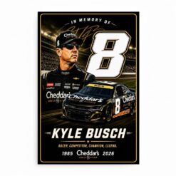 Kyle Busch NASCAR Racing Canvas Wall Art Number 8 Legend Poster Print
